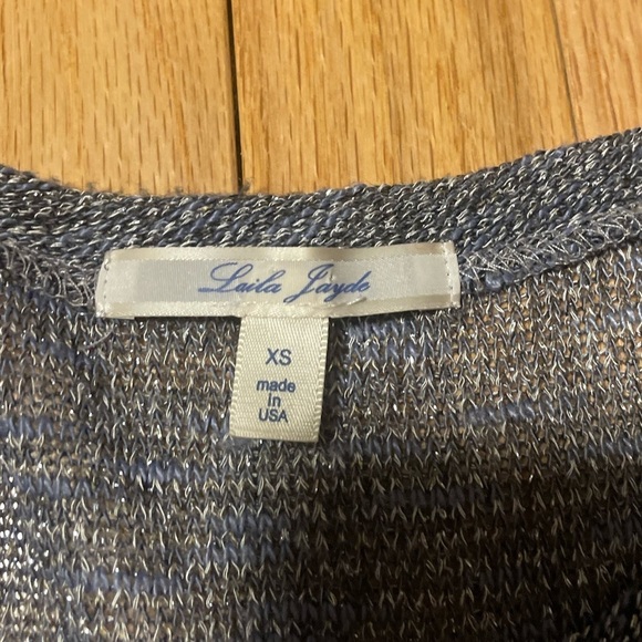 Laila Jayde Silver Grey Crew Neck Sweater Size Xs - Picture 3 of 9